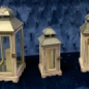 18” silver wood lantern $12ea 16” silver wood lantern $8 ea 12” silver wood lantern $6ea 2 of each size