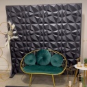 Black 3D Backdrop Wall 7’ wide. 6’9” tall Rental $75.00
